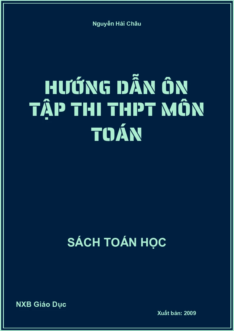 Hướng Dẫn Ôn Tập Thi THPT Môn Toán