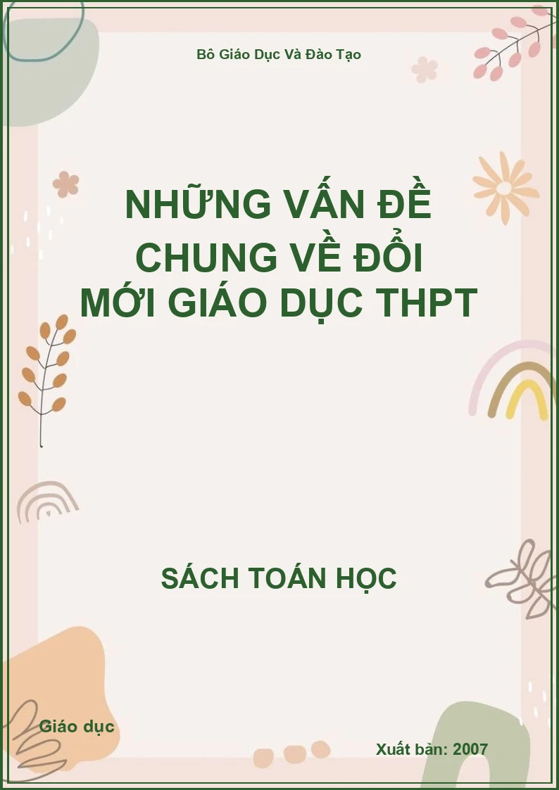 Những vấn đề chung về đổi mới giáo dục THPT