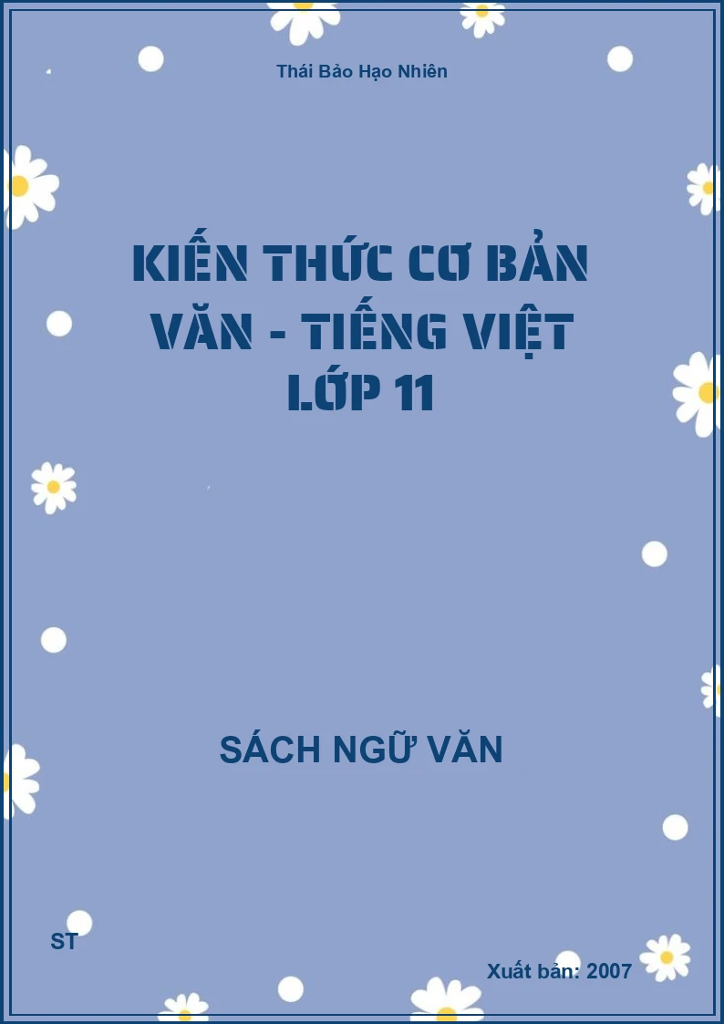 Kiến thức cơ bản Văn - Tiếng Việt lớp 11