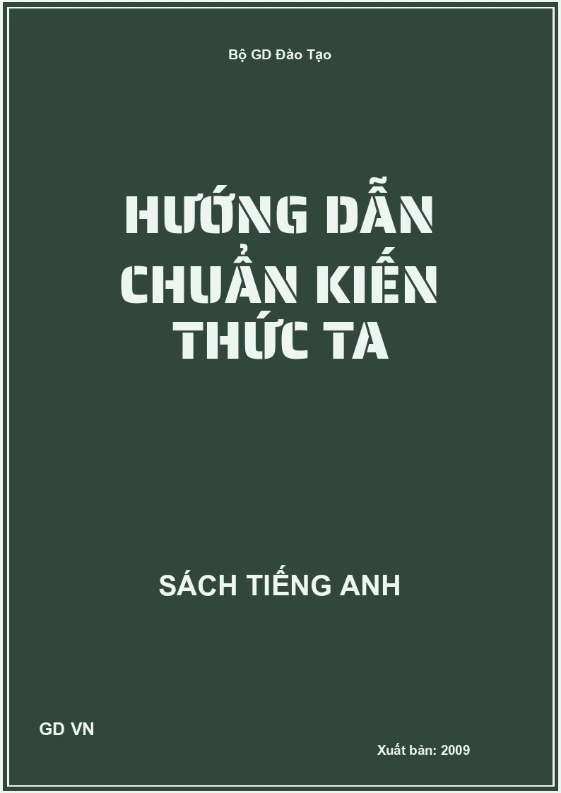 Hướng dẫn chuẩn kiến thức TA