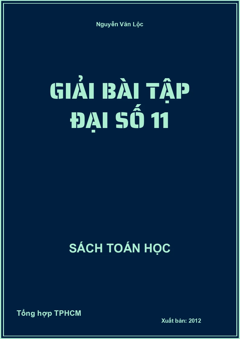Giải Bài tập Đại số 11
