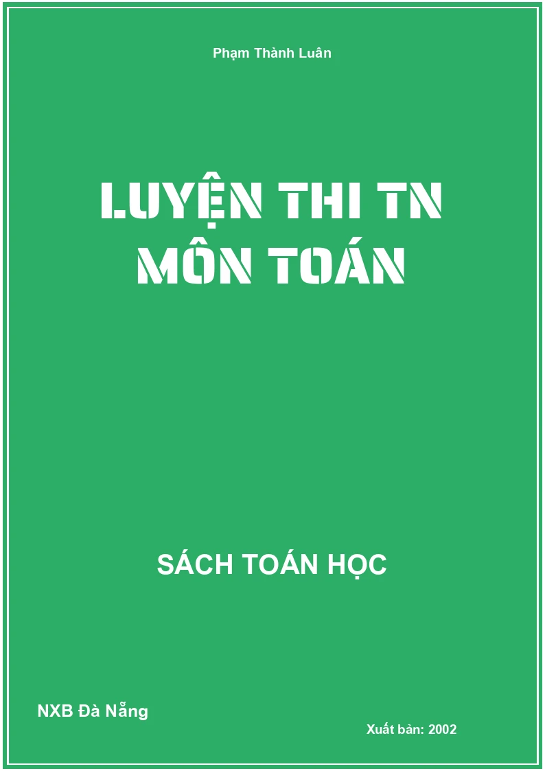 Luyện Thi TN Môn Toán