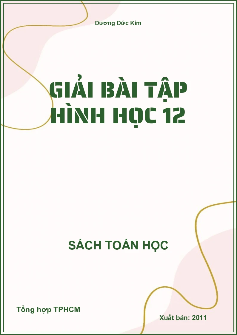 Giải bài tập Hình học 12