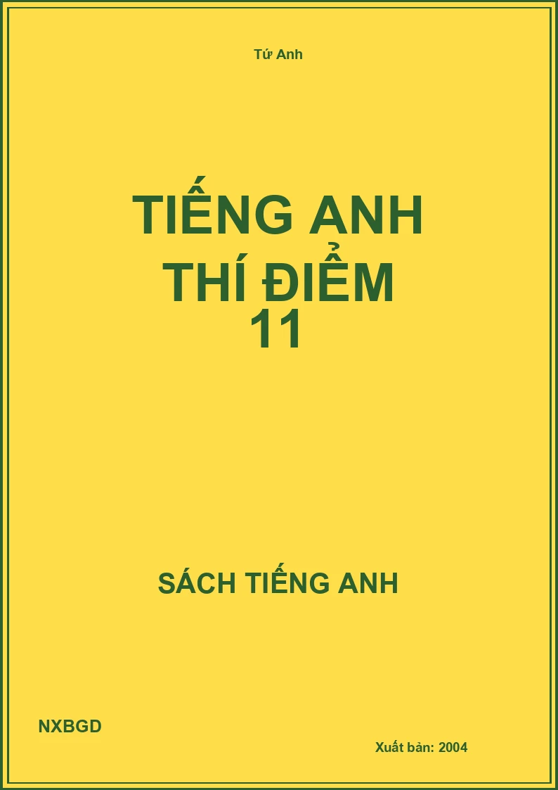 Tiếng Anh thí điểm 11