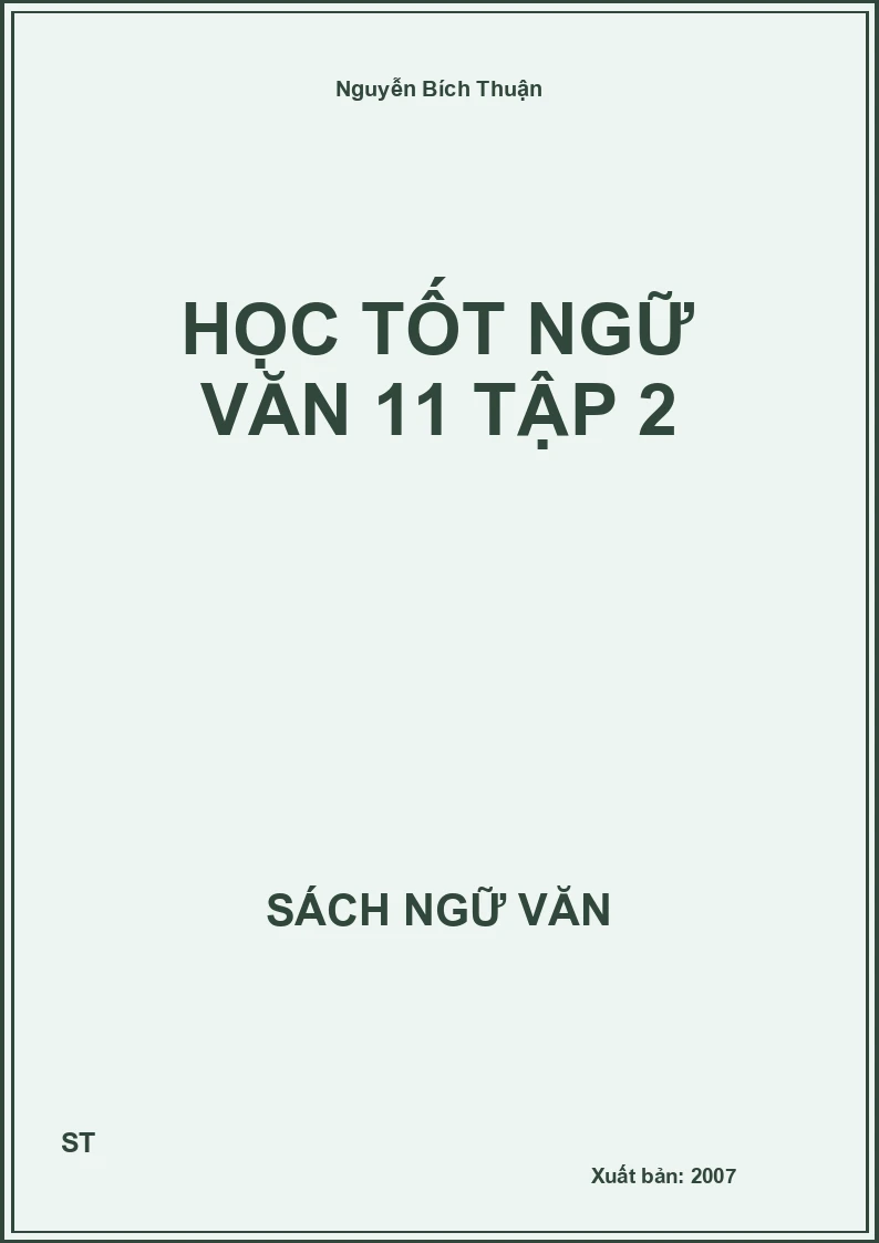 Học tốt Ngữ Văn 11 tập 2