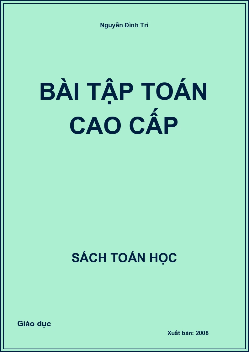 bài tập toán cao cấp