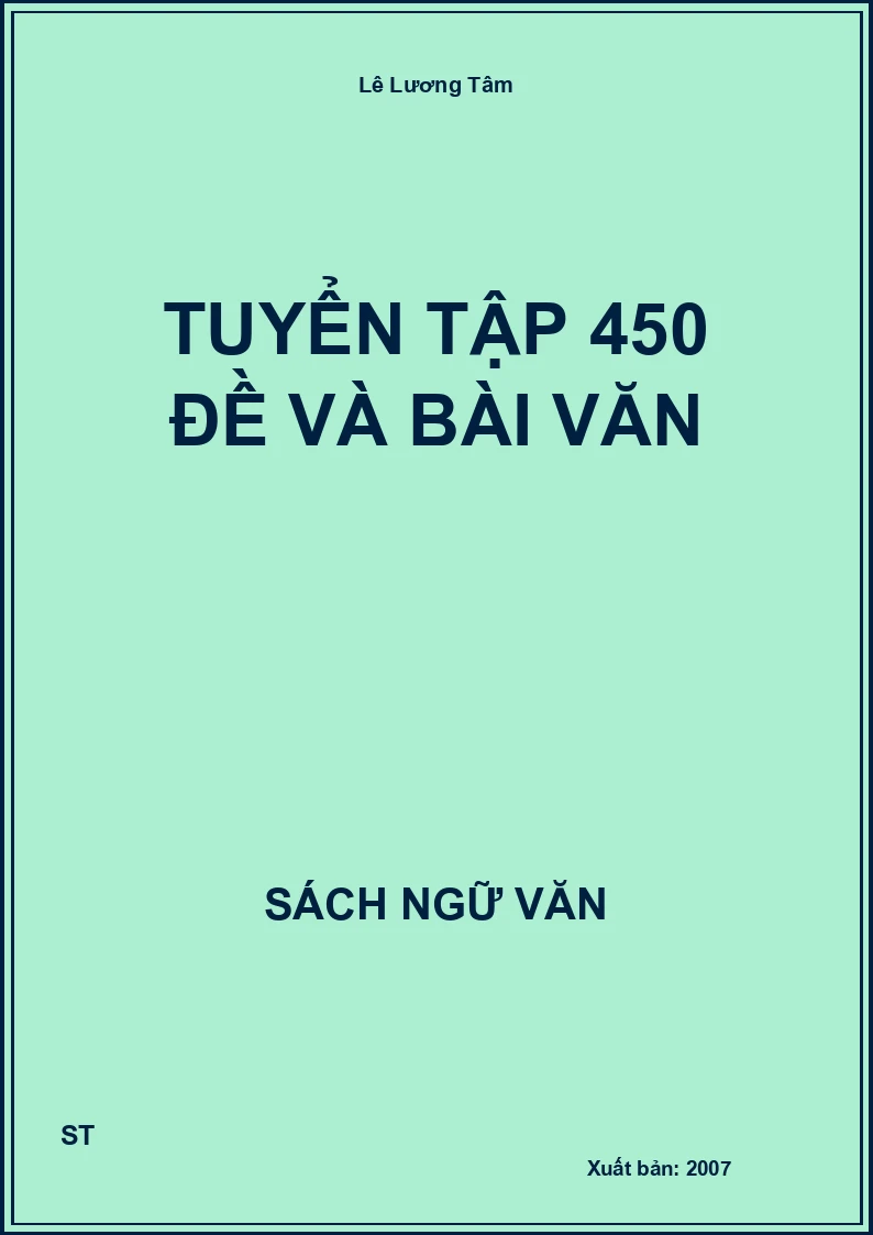 Tuyển tập 450 đề và bài văn