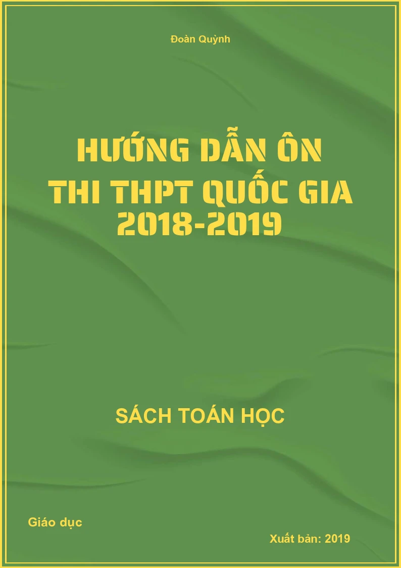 Hướng dẫn ôn thi THPT quốc gia 2018-2019
