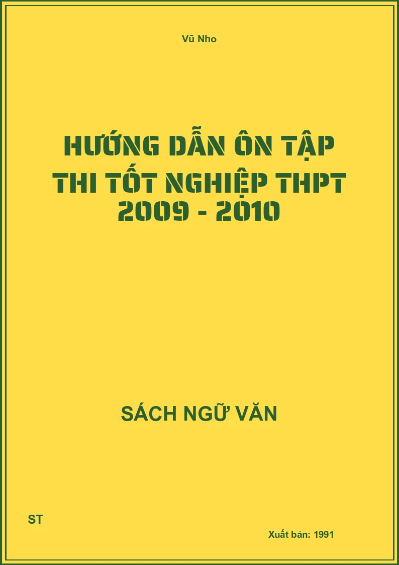 Hướng dẫn ôn tập thi tốt nghiệp THPT 2009 - 2010