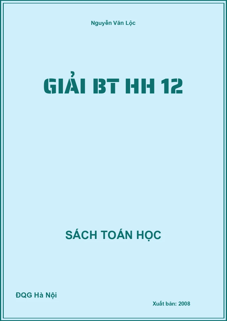 Giải BT HH 12