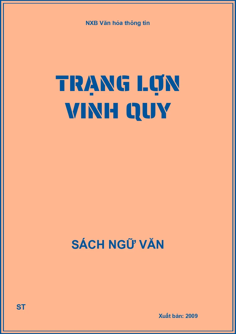 Trạng Lợn vinh quy