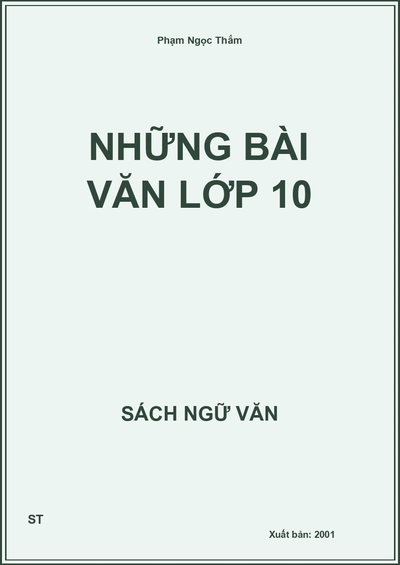 Những bài văn lớp 10