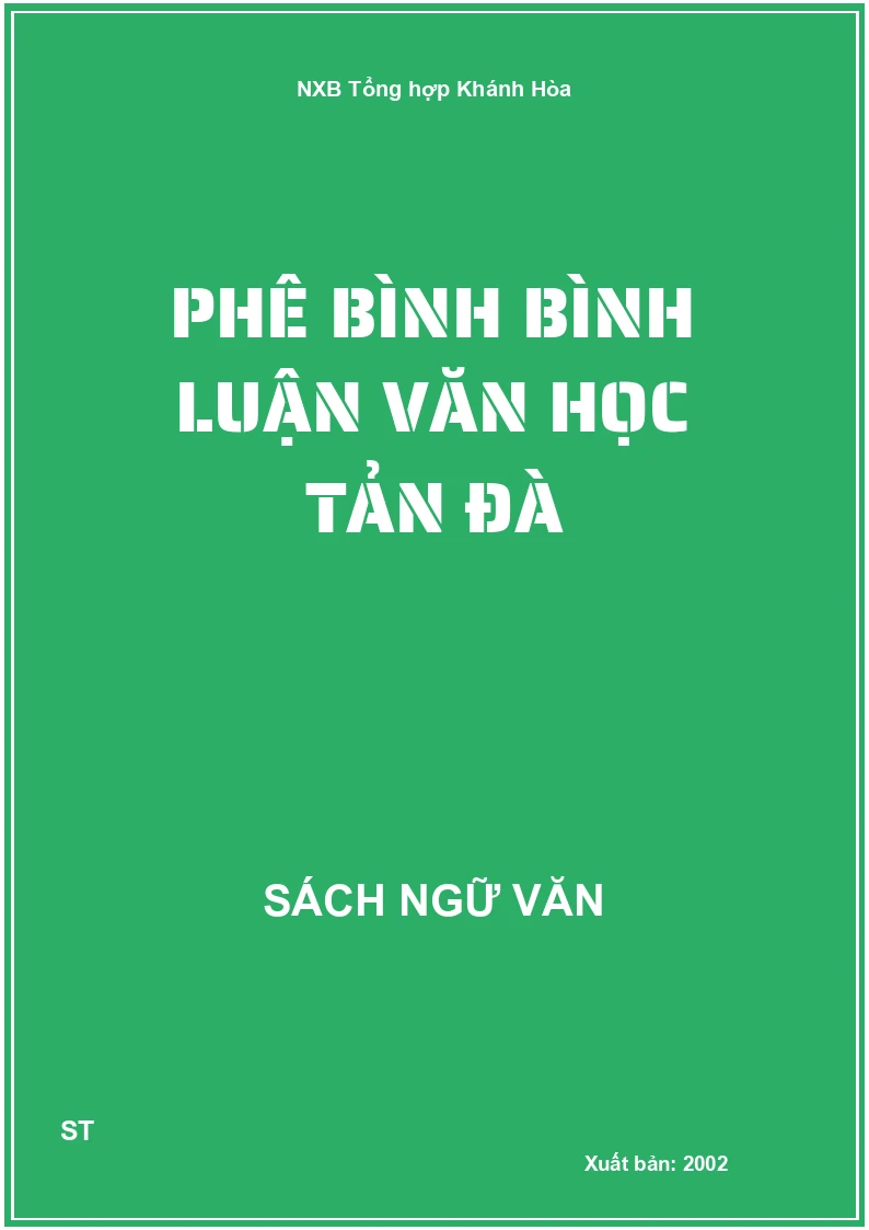 Phê bình bình luận văn học Tản Đà