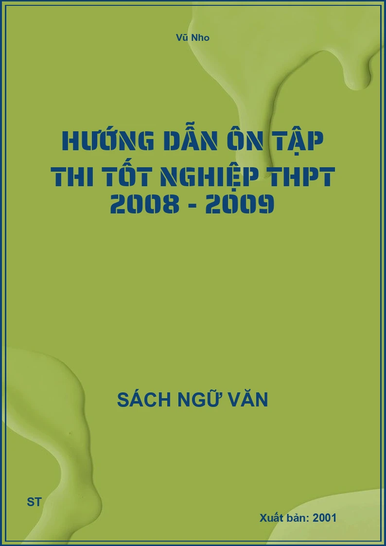 Hướng dẫn ôn tập thi tốt nghiệp THPT 2008 - 2009