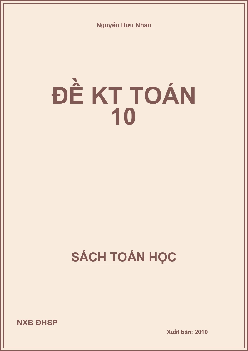 Đề KT toán 10