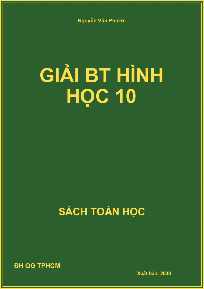 Giải BT Hình học 10