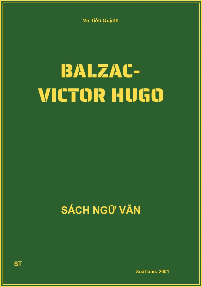Balzac- Victor Hugo