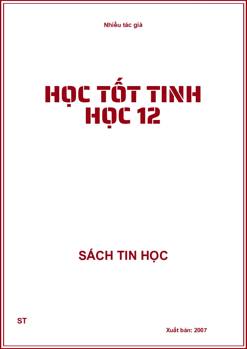 Học tốt tinh học 12