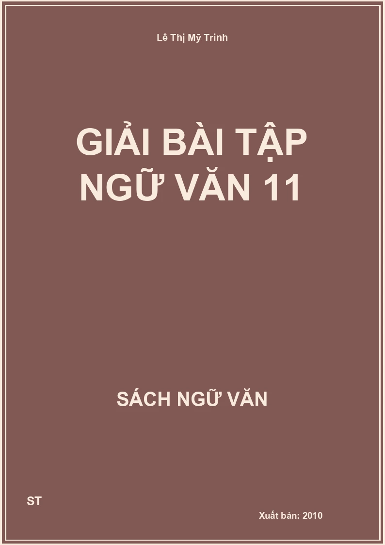 Giải bài tập Ngữ Văn 11