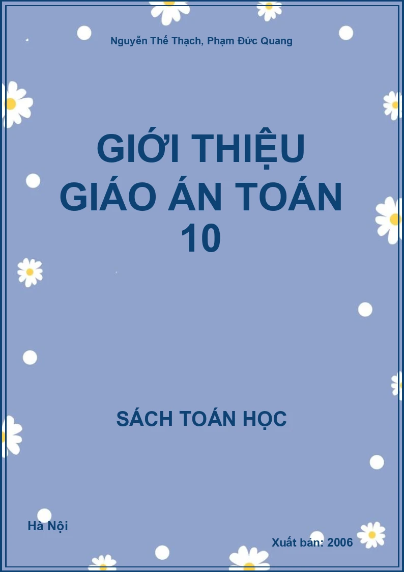 Giới thiệu giáo án Toán 10