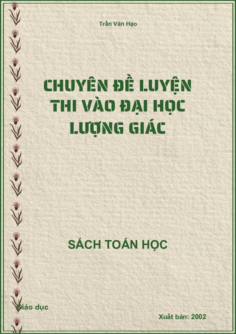 Chuyên đề luyện thi vào đại học lượng giác