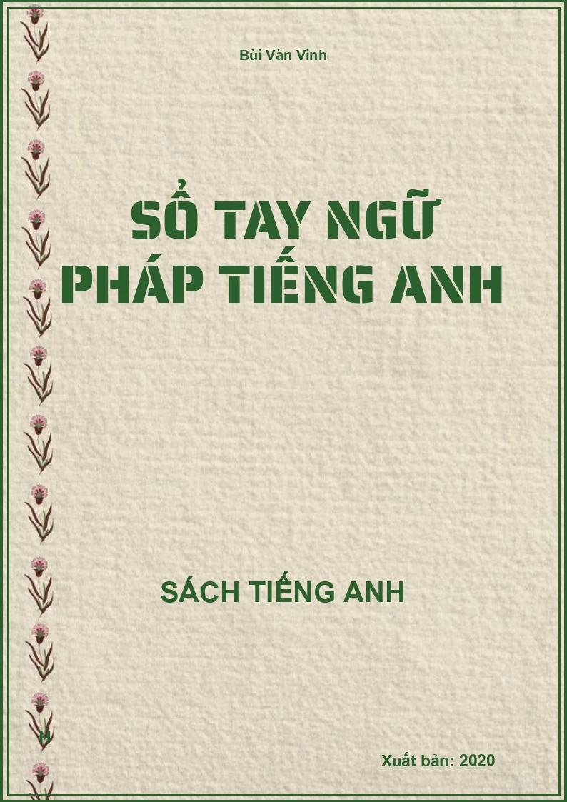 Sổ tay ngữ pháp Tiếng Anh