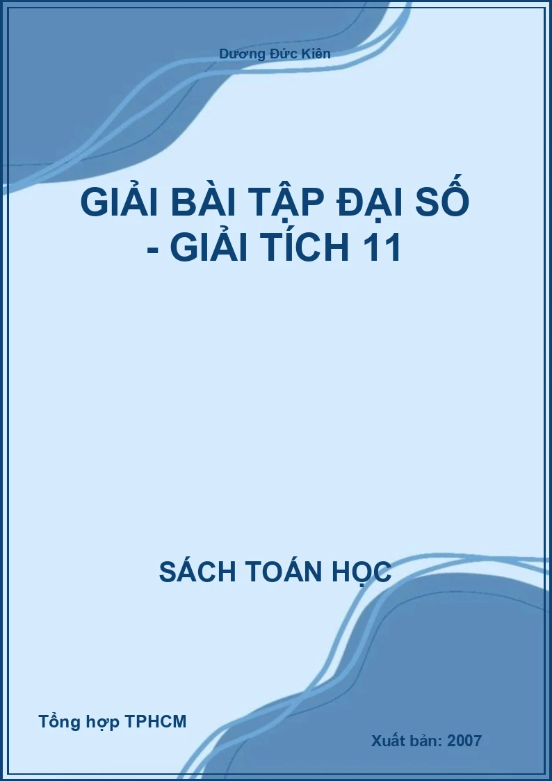 Giải bài tập Đại số - Giải tích 11