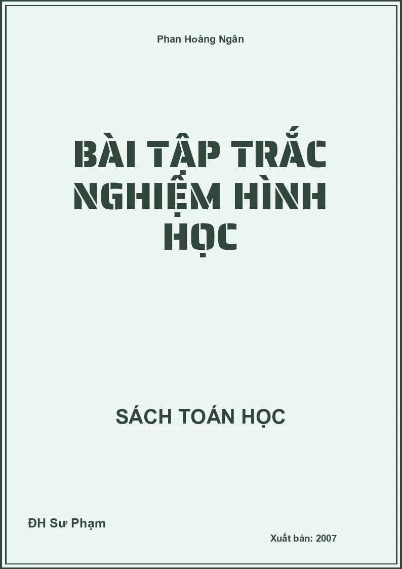 Bài tập trắc nghiệm Hình học