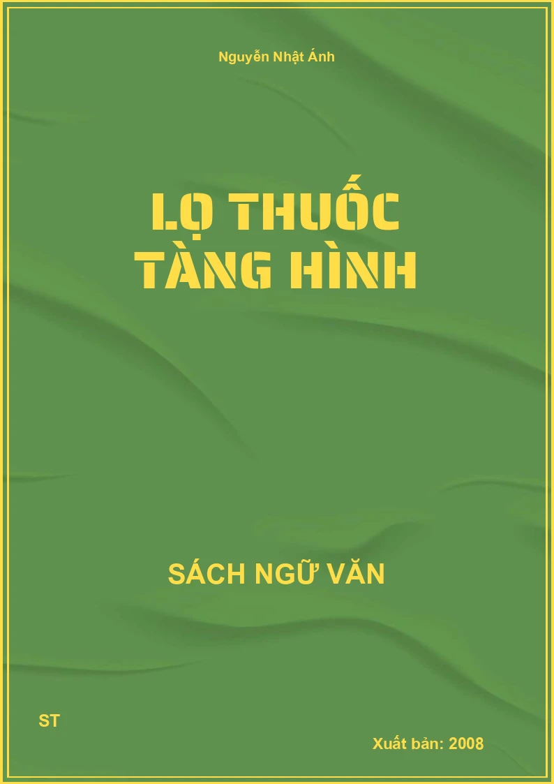 Lọ thuốc tàng hình
