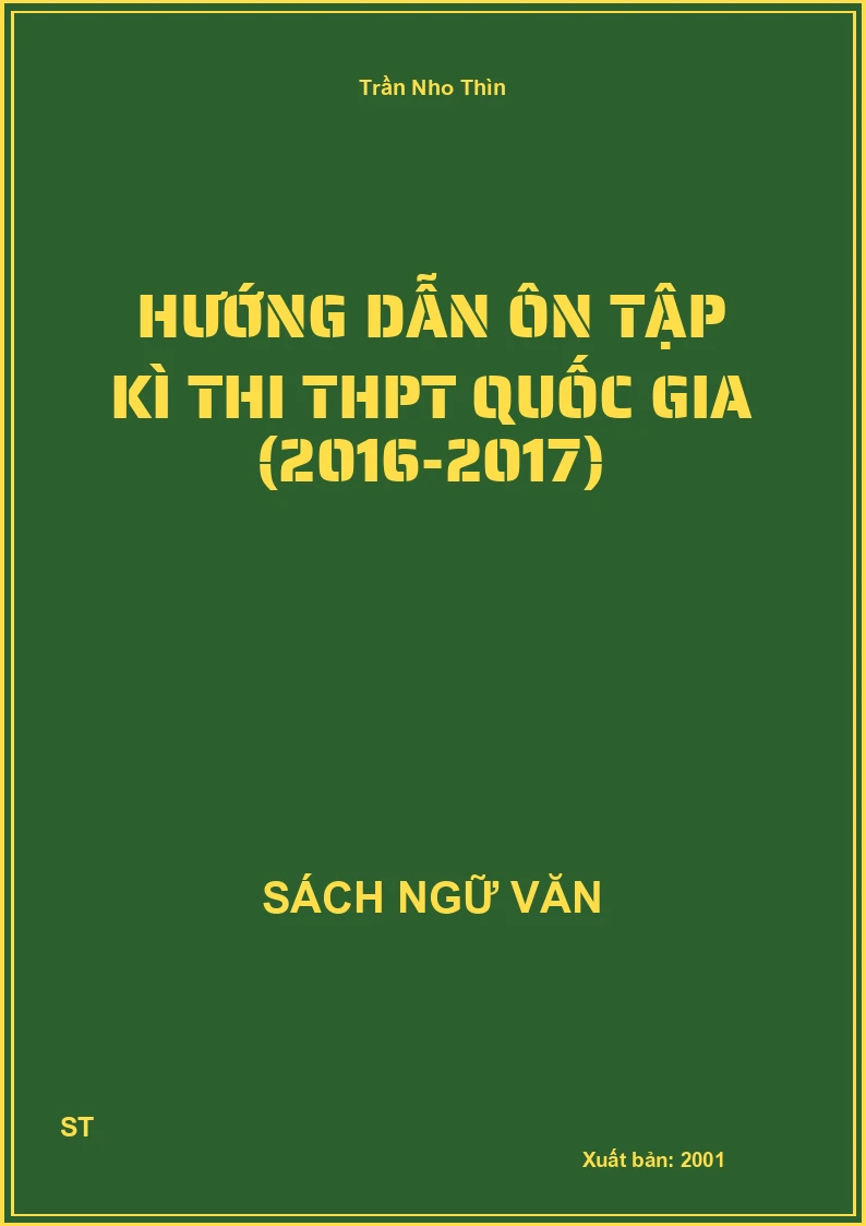 Hướng dẫn ôn tập kì thi THPT Quốc gia (2016-2017)