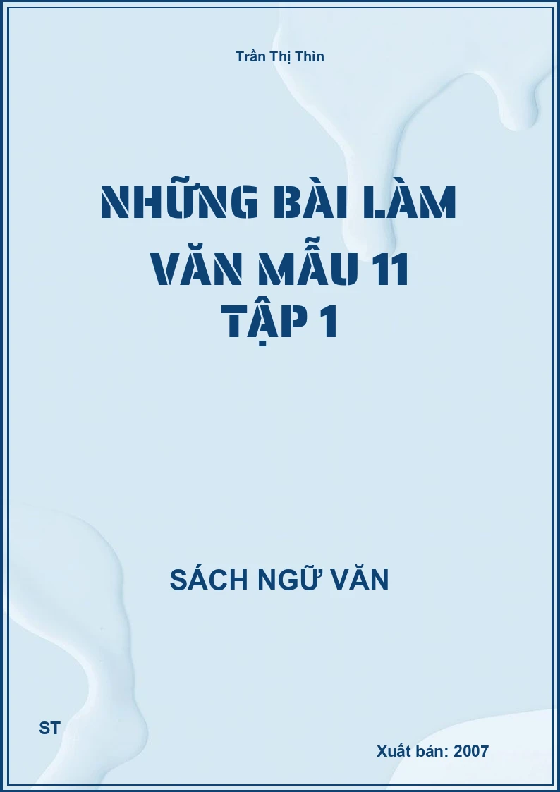 Những bài làm văn mẫu 11 tập 1