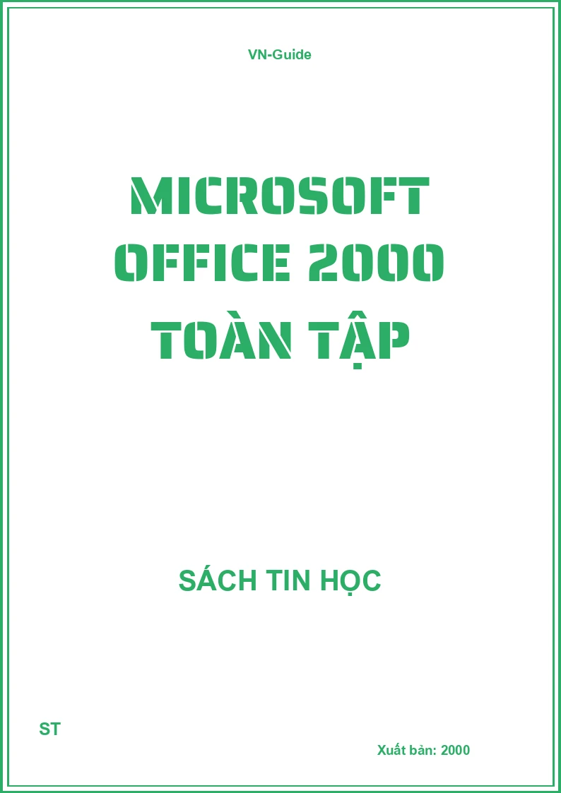 Microsoft Office 2000 toàn tập