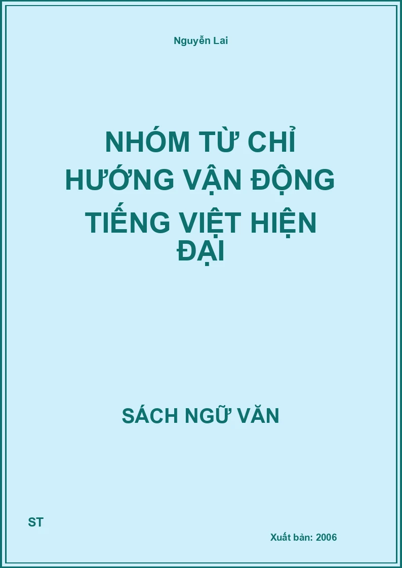 Nhóm từ chỉ hướng vận động Tiếng Việt hiện đại