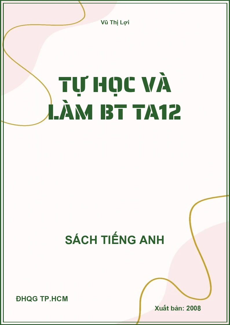 Tự học và làm BT TA12