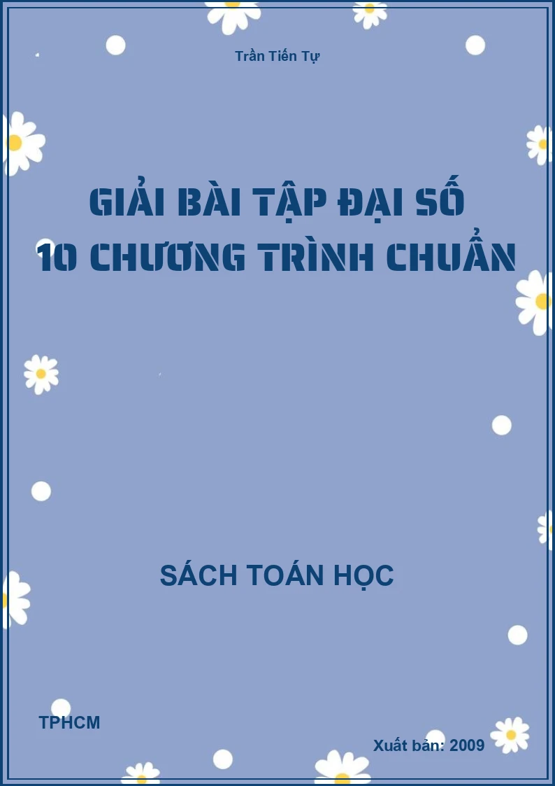 Giải bài tập đại số 10 chương trình chuẩn
