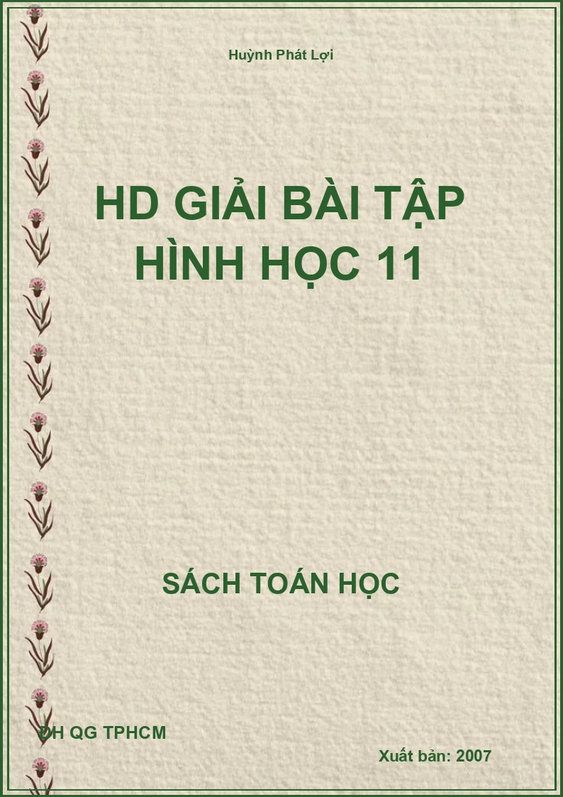 HD giải bài tập Hình học 11