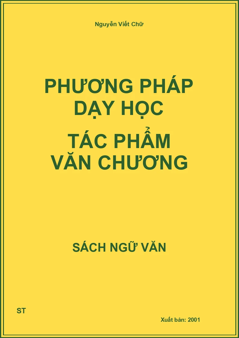 Phương pháp dạy học tác phẩm văn chương