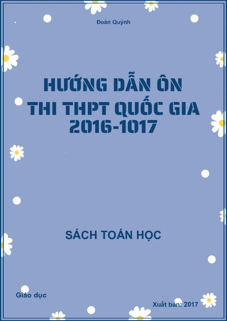 Hướng dẫn ôn thi THPT quốc gia 2016-1017