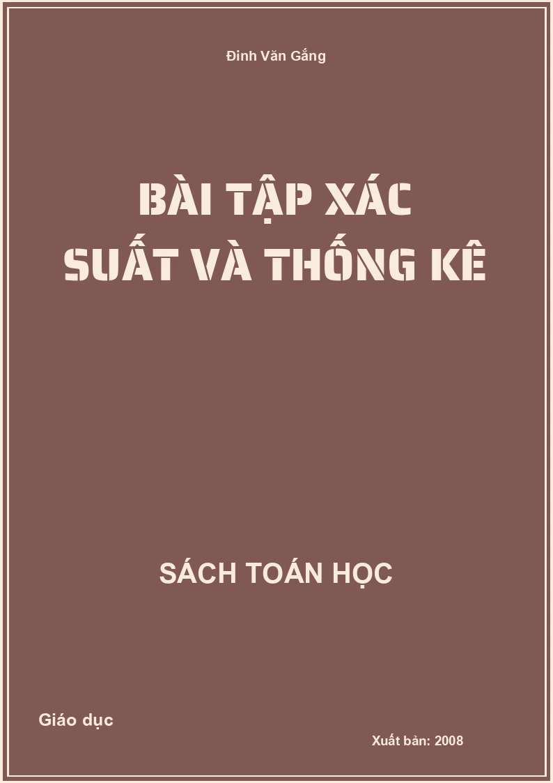 Bài tập xác suất và thống kê