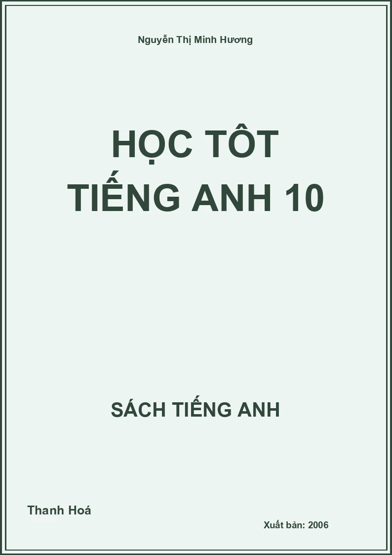 Học Tôt Tiếng Anh 10