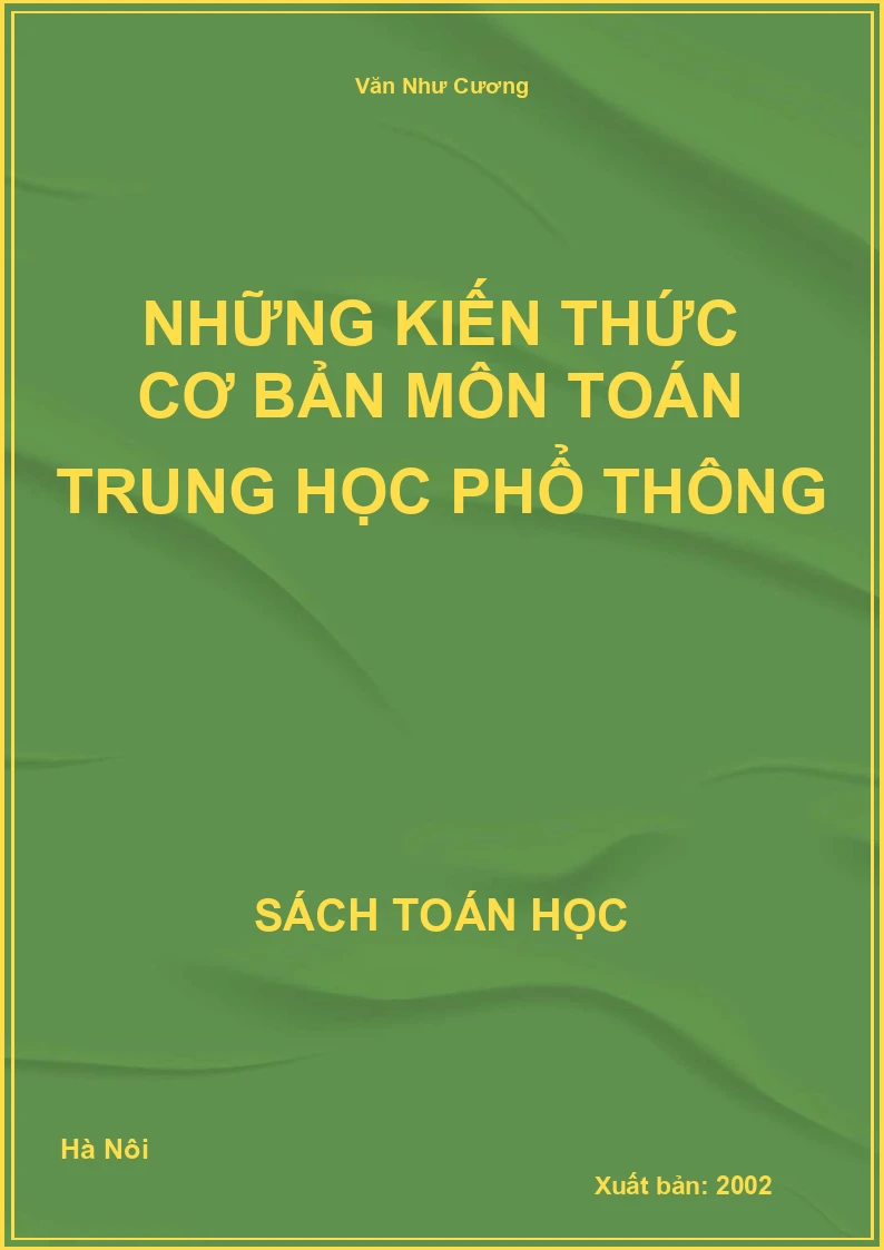 Những kiến thức cơ bản môn Toán trung học phổ thông