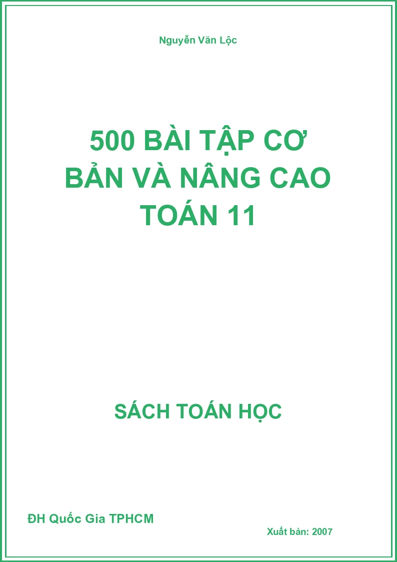 500 bài tập cơ bản và nâng cao toán 11