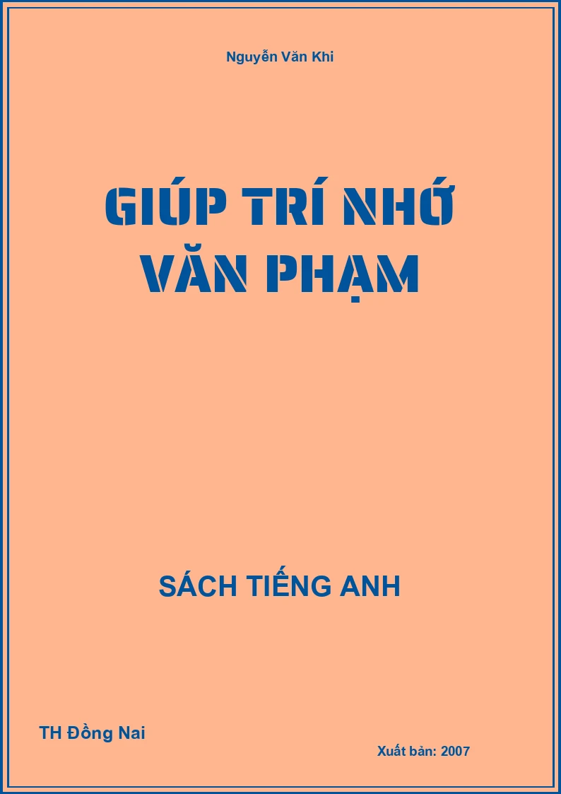 Giúp trí nhớ văn phạm