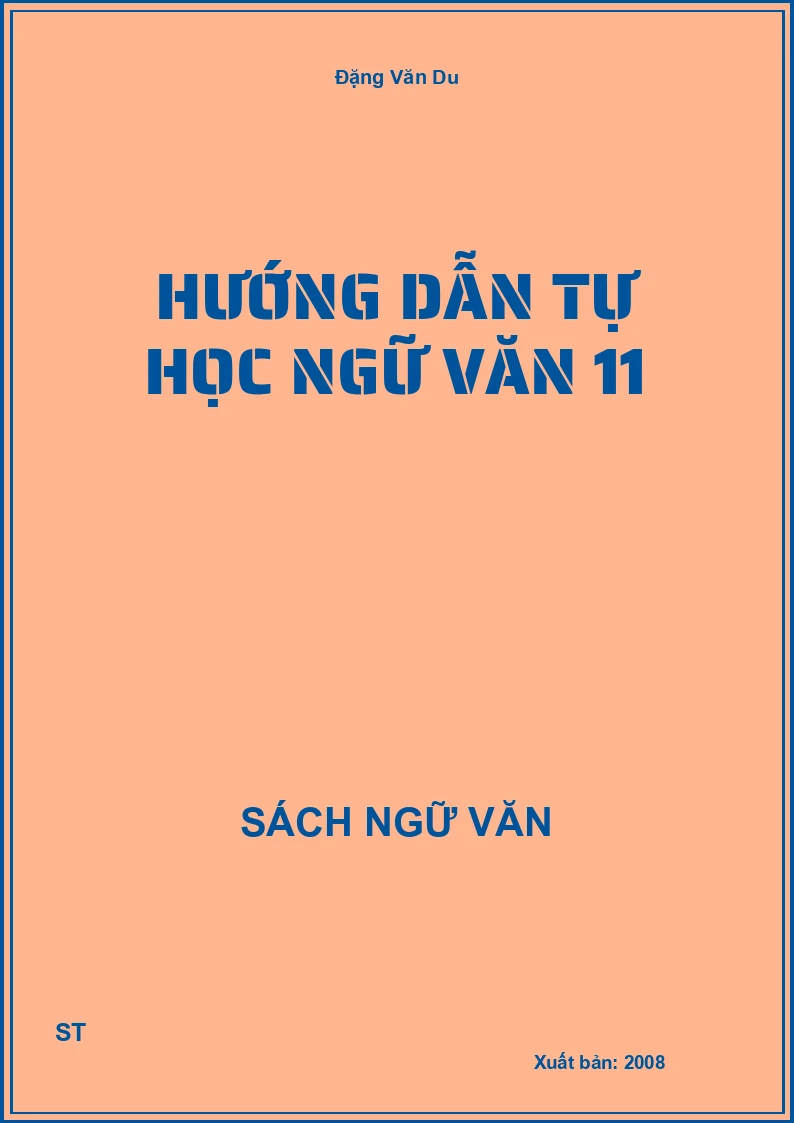 Hướng dẫn tự học Ngữ Văn 11