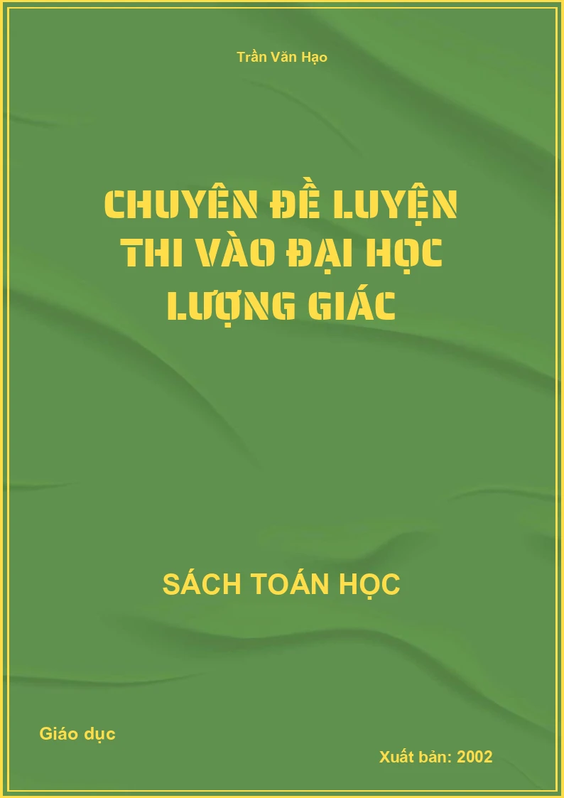 Chuyên đề luyện thi vào đại học lượng giác