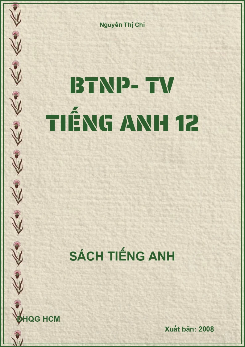 BTNP- TV Tiếng Anh 12