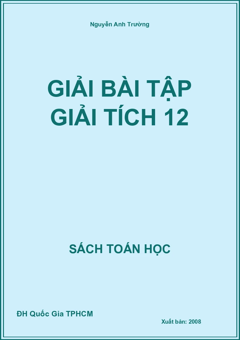 Giải bài tập giải tích 12