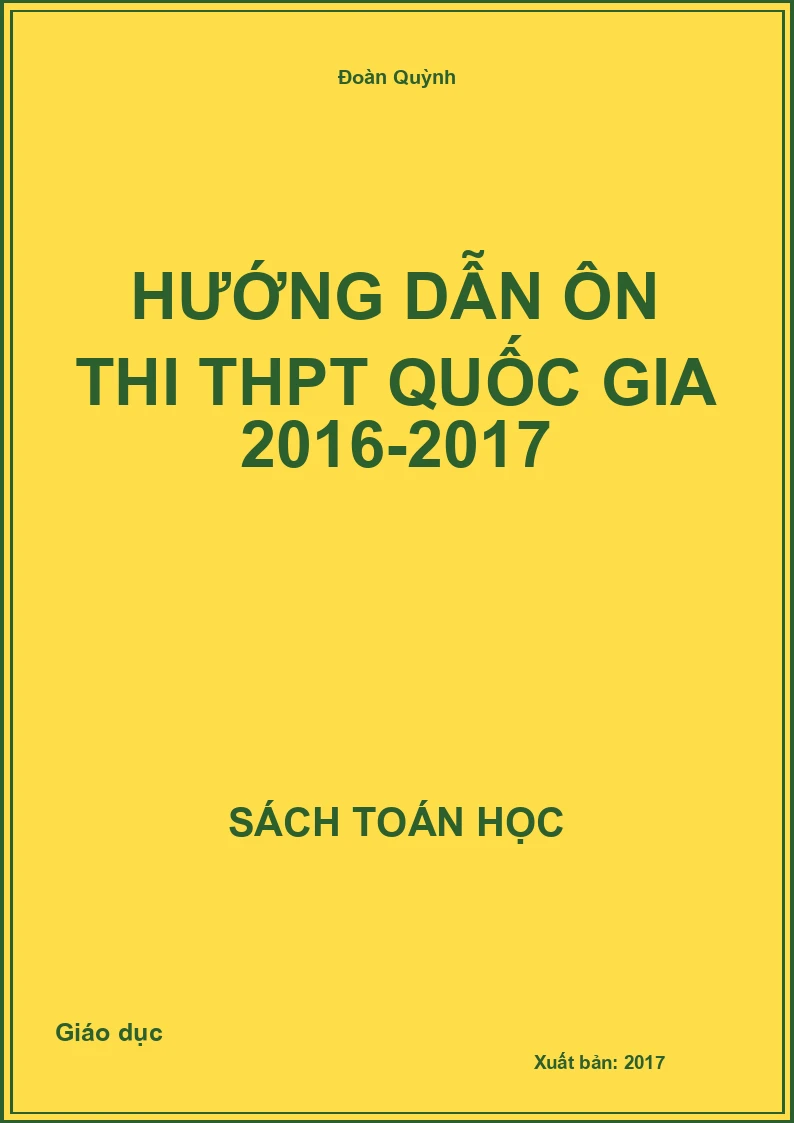 Hướng dẫn ôn thi THPT quốc gia 2016-2017