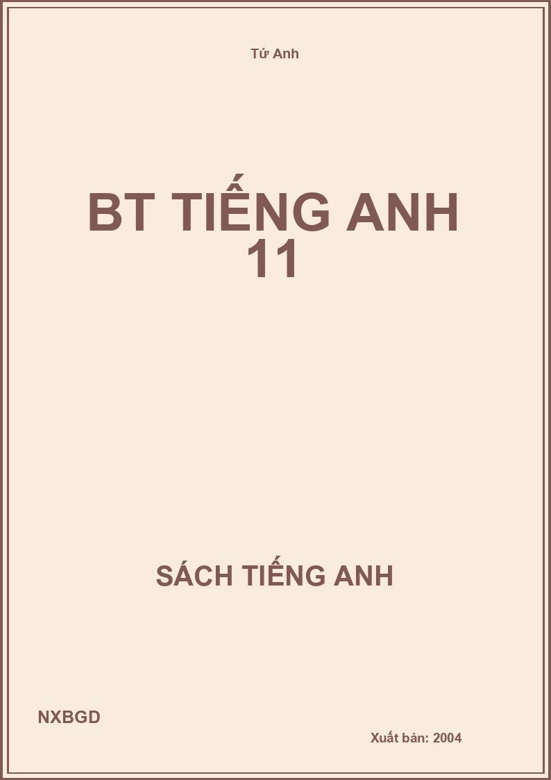 BT Tiếng Anh 11