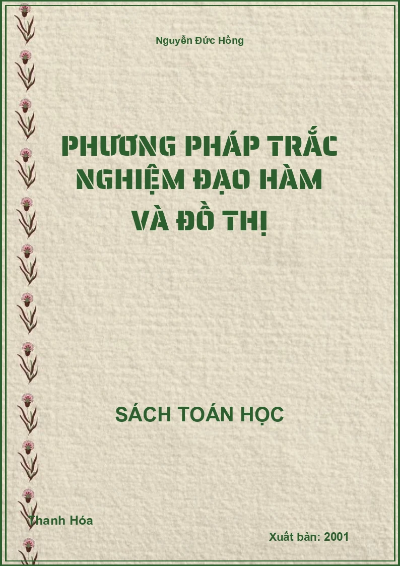 Phương pháp trắc nghiệm đạo hàm và đồ thị